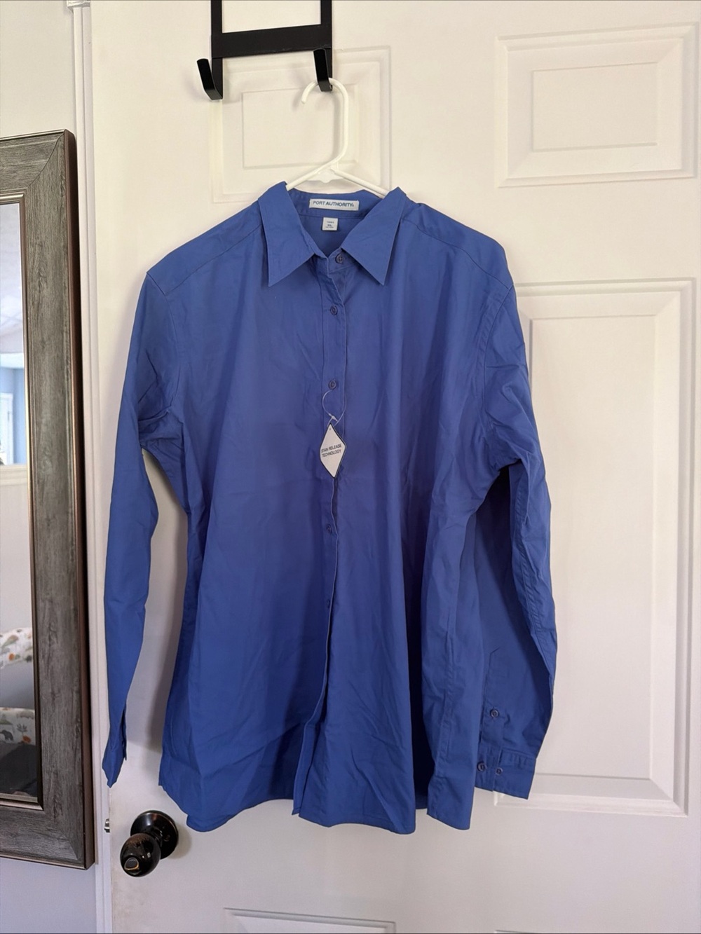Port Authority Men's Blue Long-Sleeve Dress Shirt
